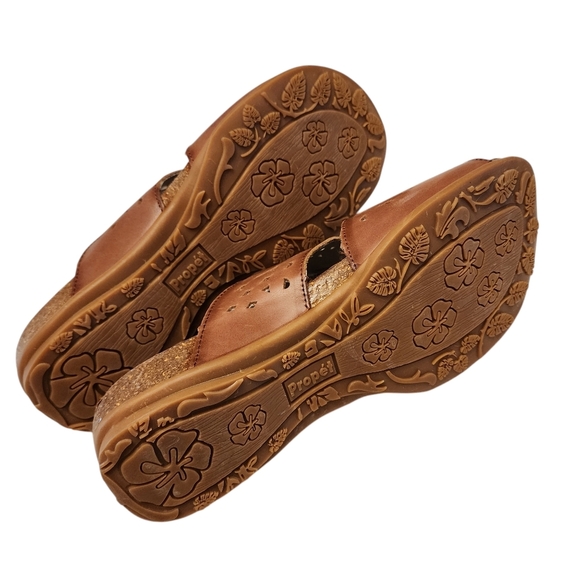 Propet Fiona Brown Leather Slide Sandals 7.5 NWOT - Picture 8 of 13